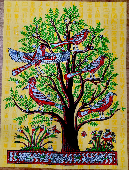 Handmade Papyrus – Tree of Life with Birds-40*60 cm